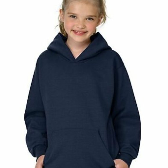 2 Hanes Youth Pullover Hoodie  Navy size XS - Picture 4 of 15